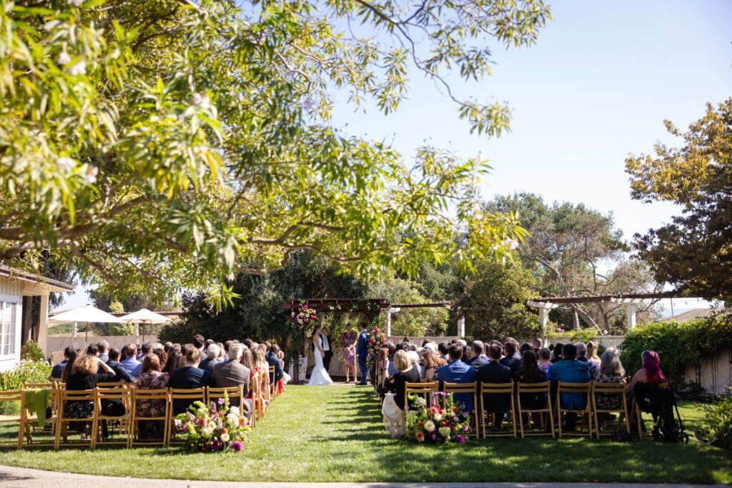 Wedding ceremony at Flying Cloud Farm in Sonoma County CA