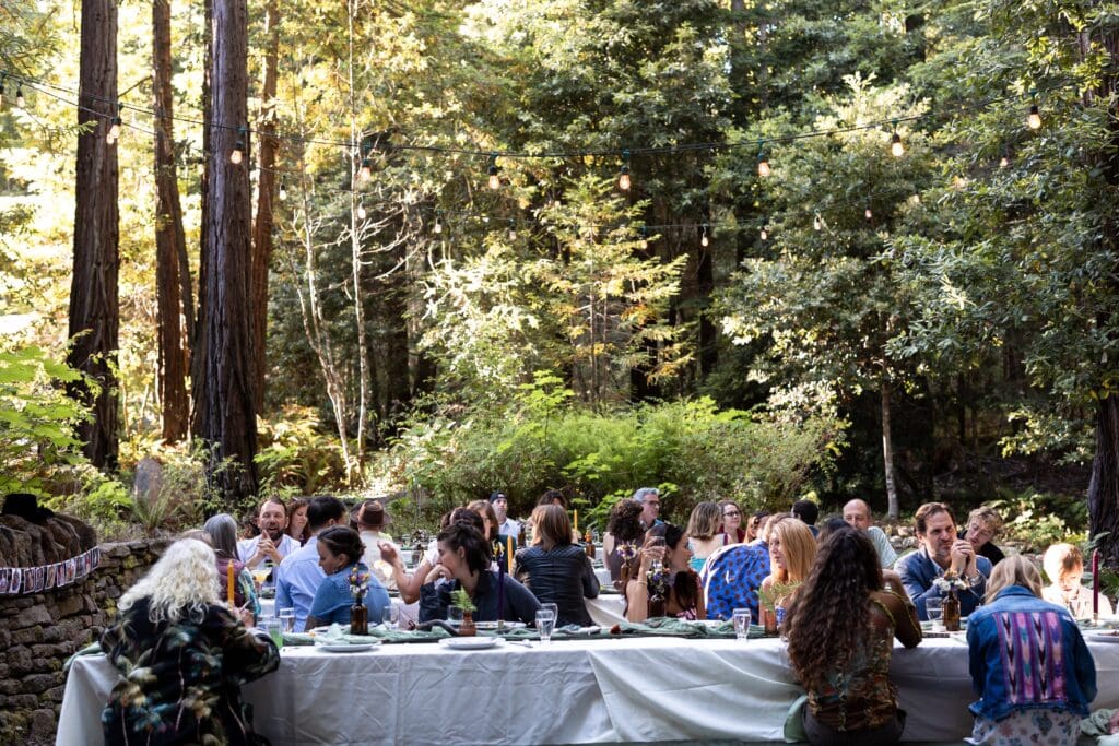 Wedding reception with guests at Gualala Arts Center