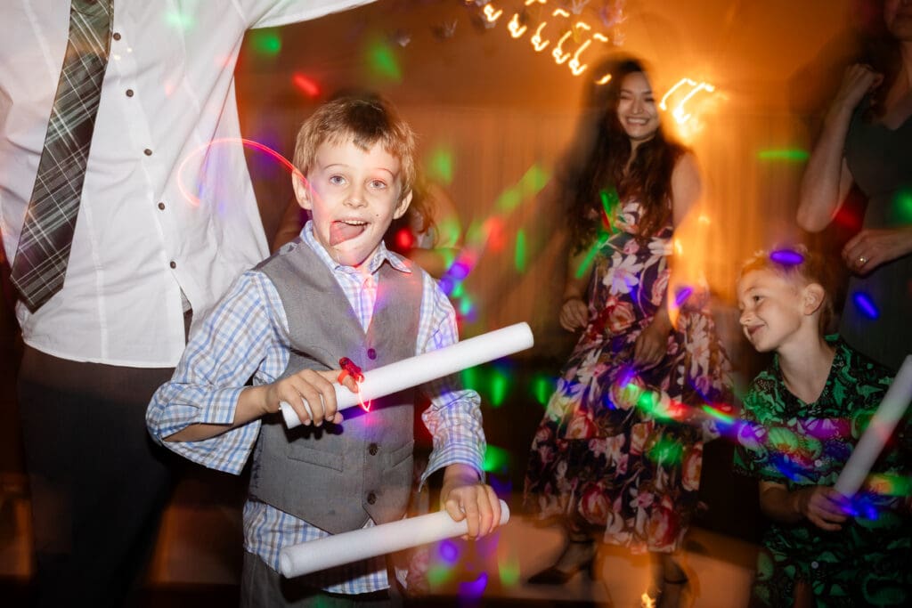 Child dancing at Holly’s Ocean Meadow in Fort Bragg, CA