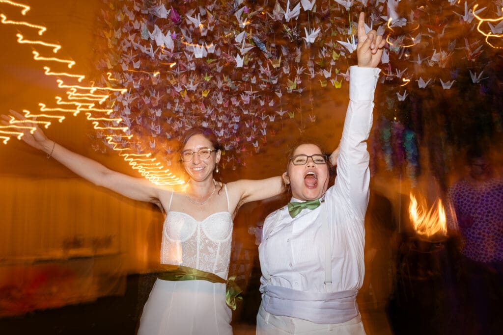 Brides singing at at Holly’s Ocean Meadow in Fort Bragg, CA