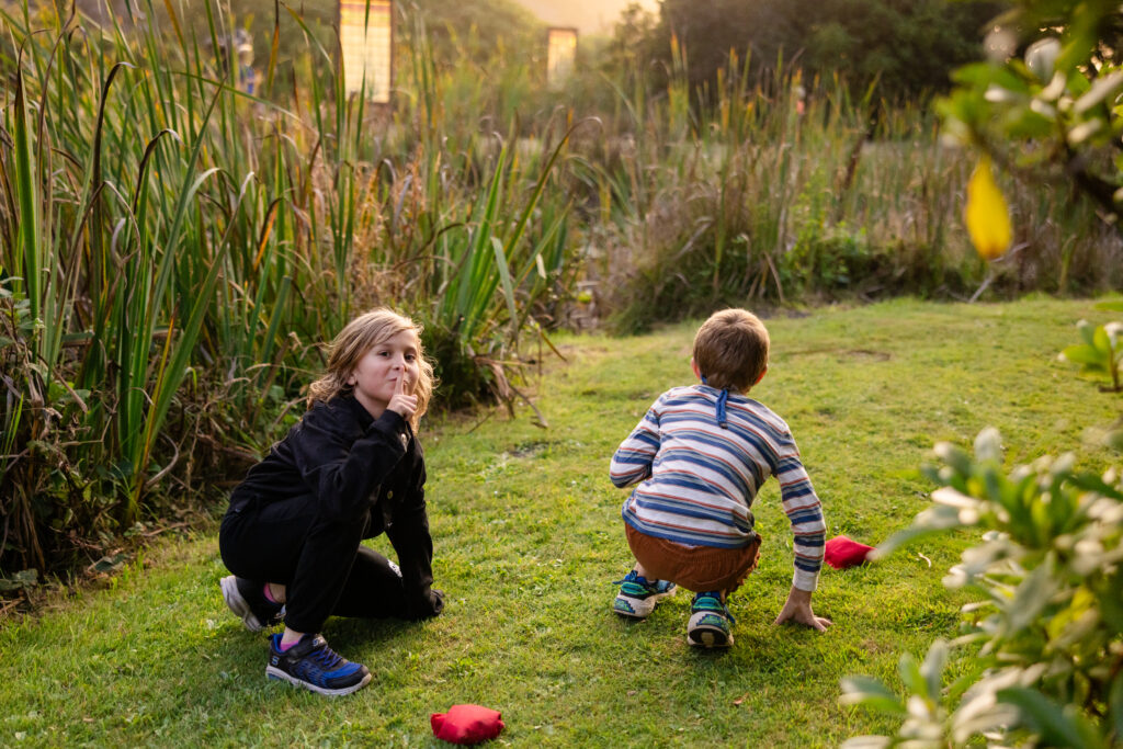 Kids playing at Fort Bragg Wedding