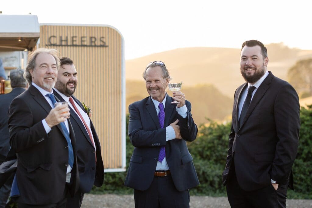 Wedding guests at The Haven at Tomales Wedding Reception