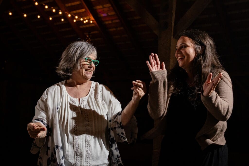 Wedding guests dancing at The Haven at Tomales Wedding Reception