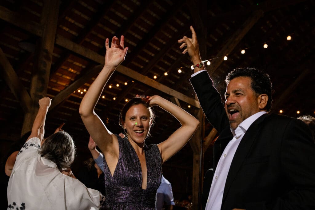 Guests dancing at The Haven at Tomales Wedding Reception