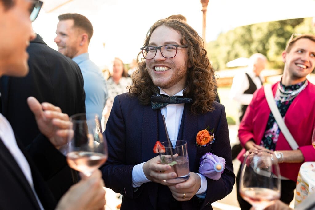 Cocktail hour at a Gundlach Bundschu wedding in Sonoma County