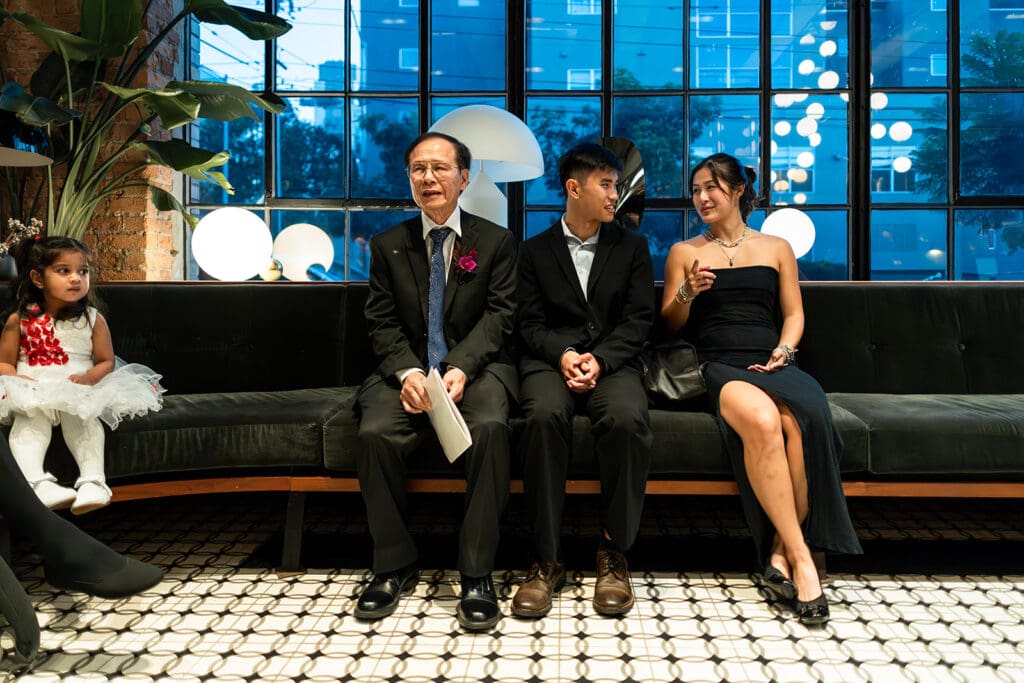 Dandelion Chocolate Factory wedding ceremony in San Francisco