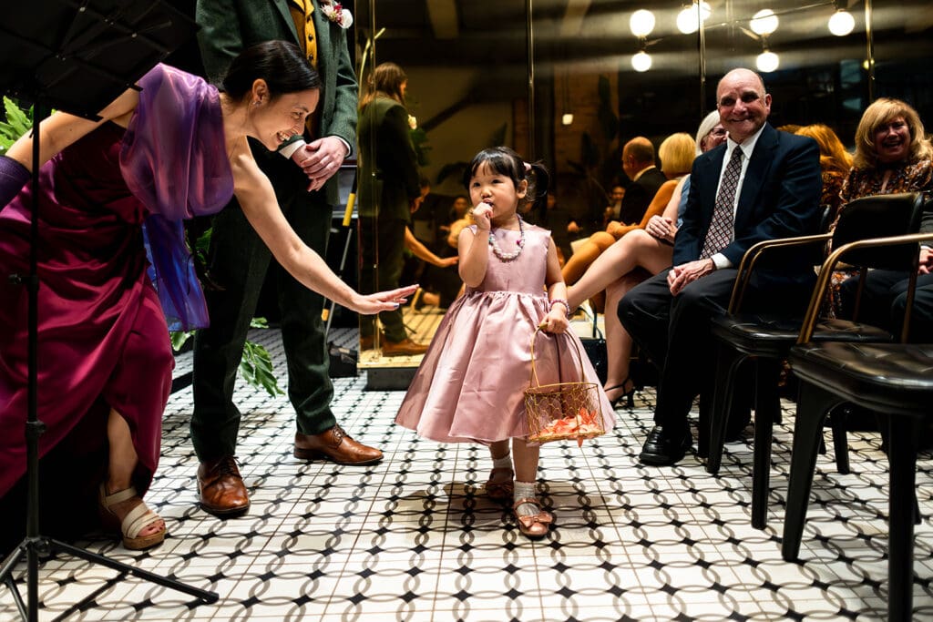 Dandelion Chocolate Factory wedding ceremony in San Francisco