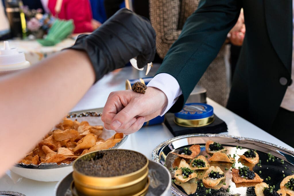 Cocktail hour at a Gundlach Bundschu wedding in Sonoma County