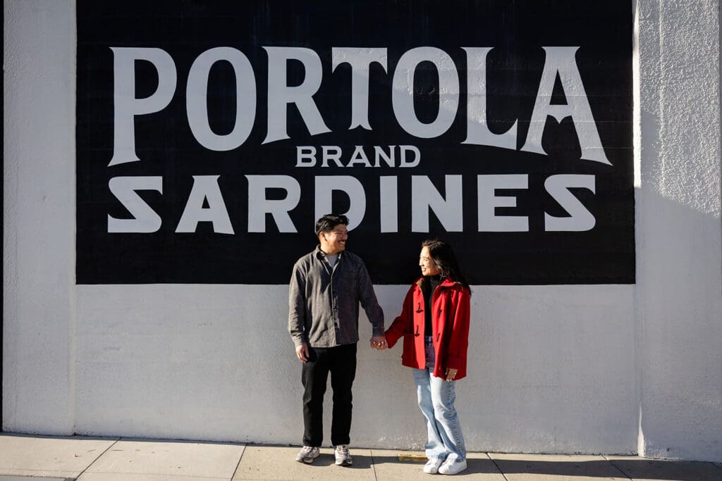 Documentary-style engagement session at Monterey Bay Aquarium