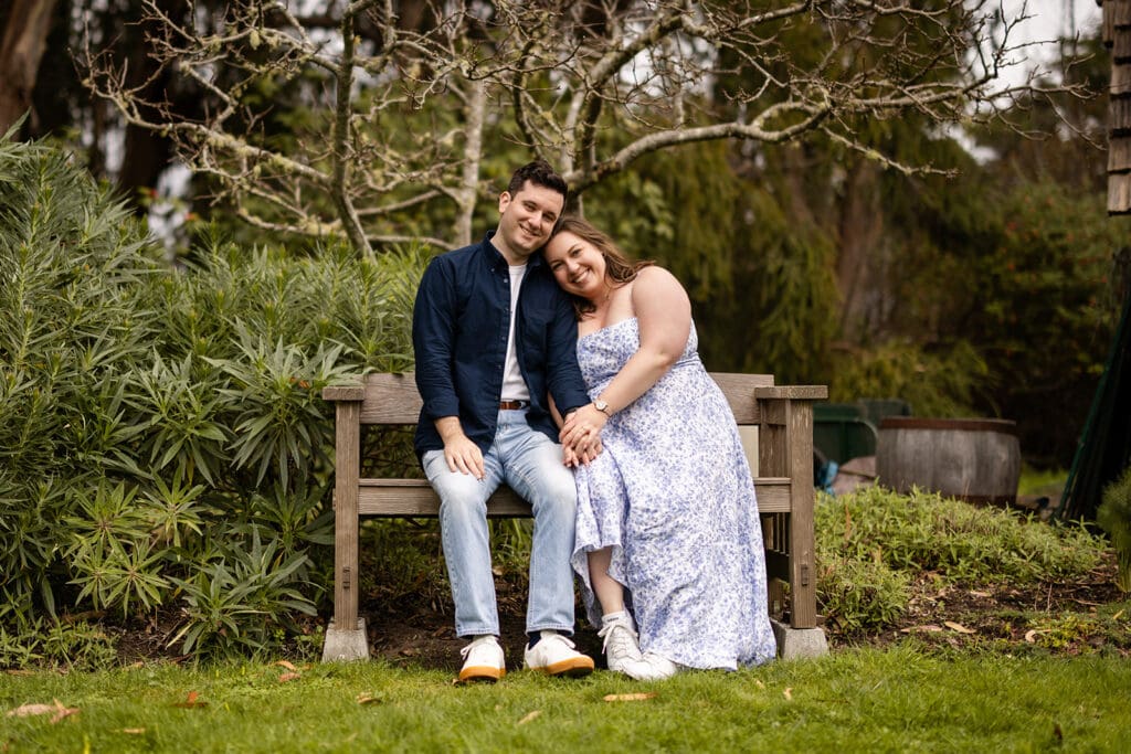Valentine’s weekend engagement photos at Mendocino Botanical Gardens
