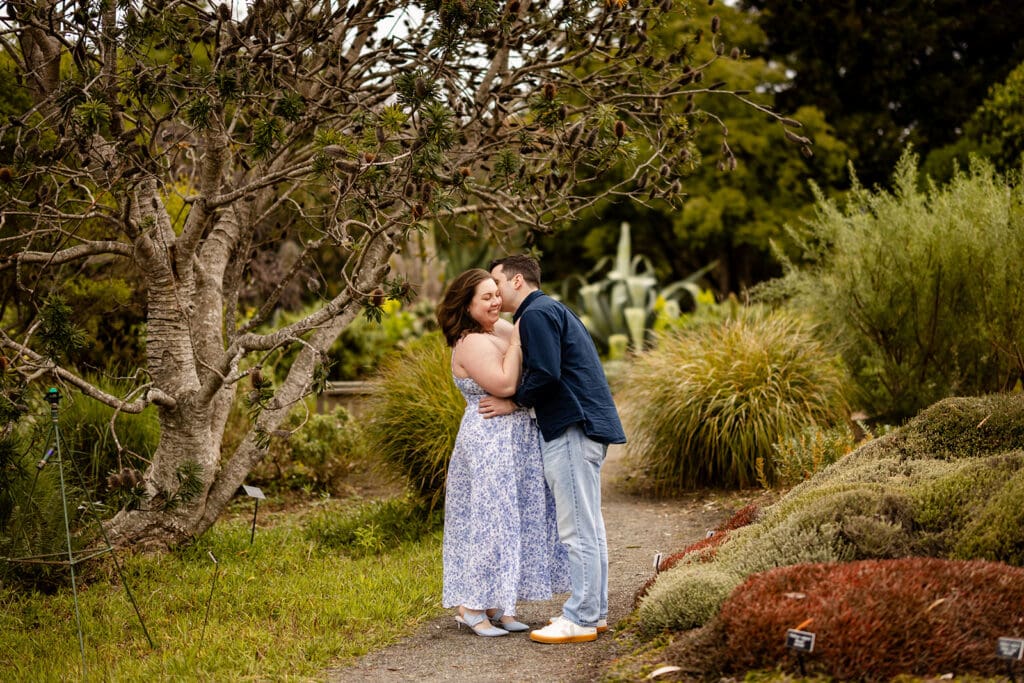 Valentine’s weekend engagement photos at Mendocino Botanical Gardens