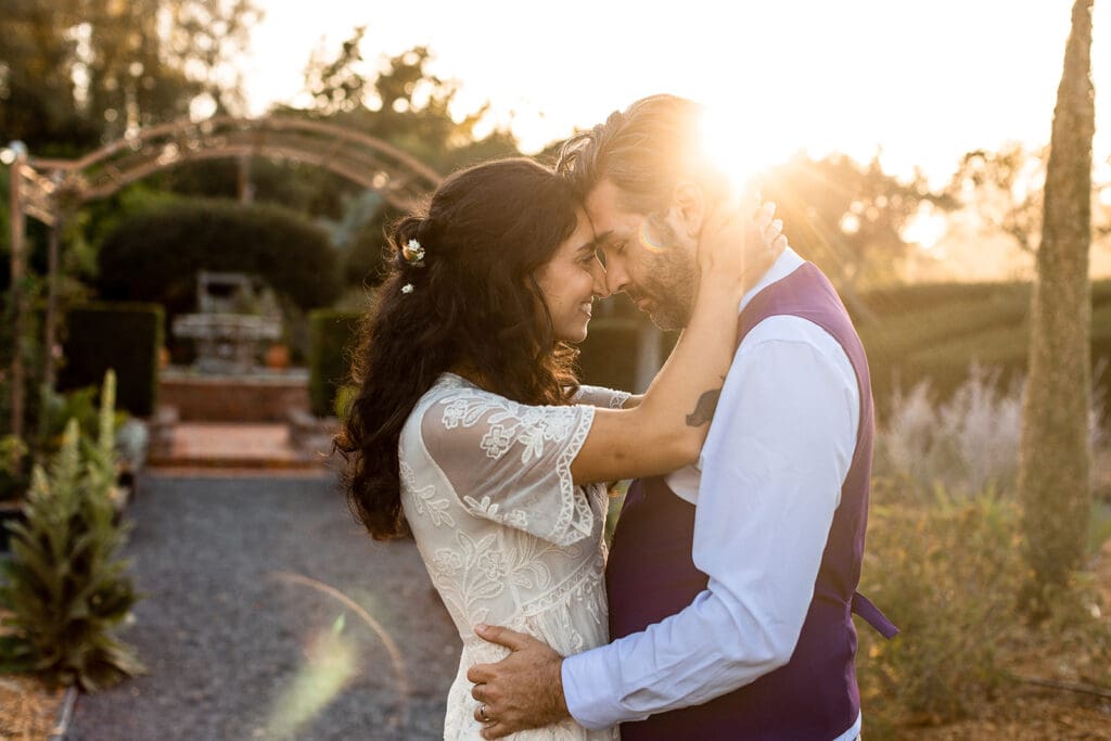 Garden Valley Ranch wedding portraits at Golden Hour