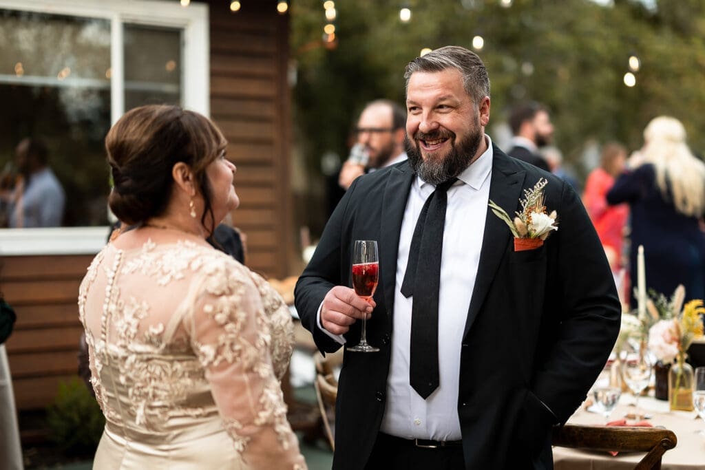 candid moments at relaxed backyard wedding in Sonoma County