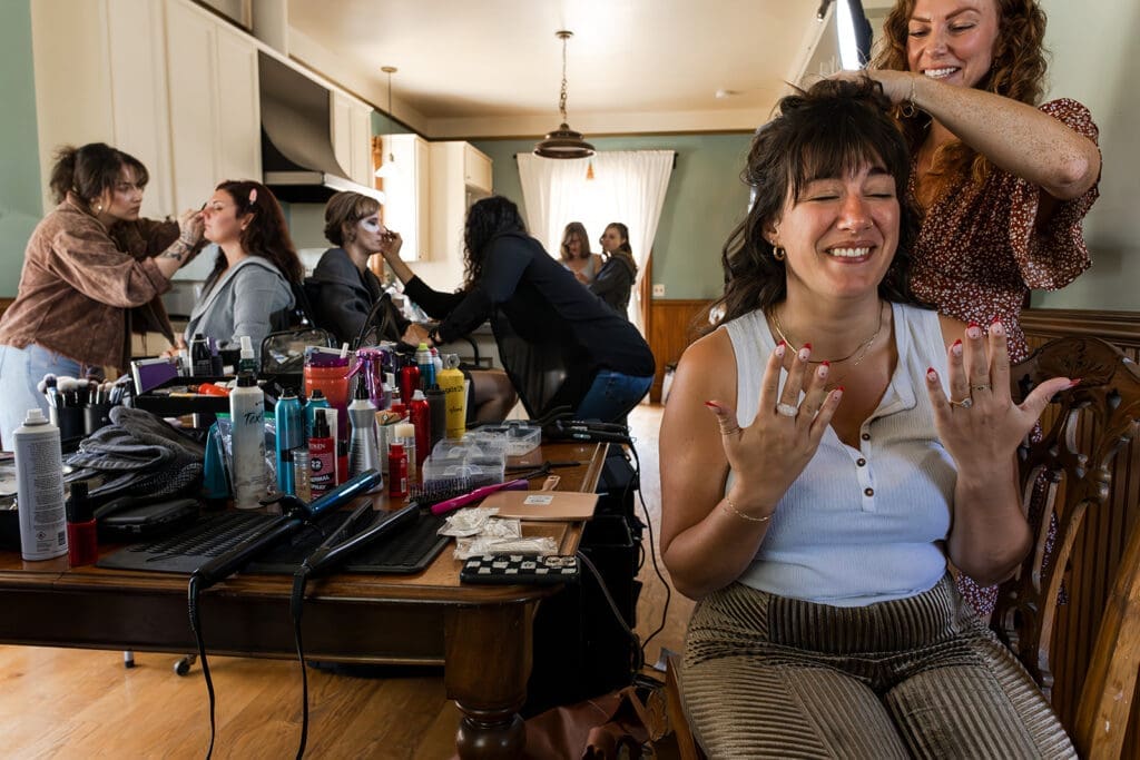 Olympia's Valley wedding bridal prep