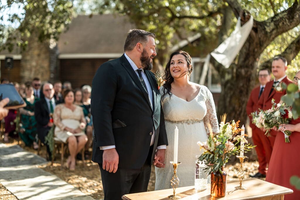 Bride and groom at Sonoma County wedding.