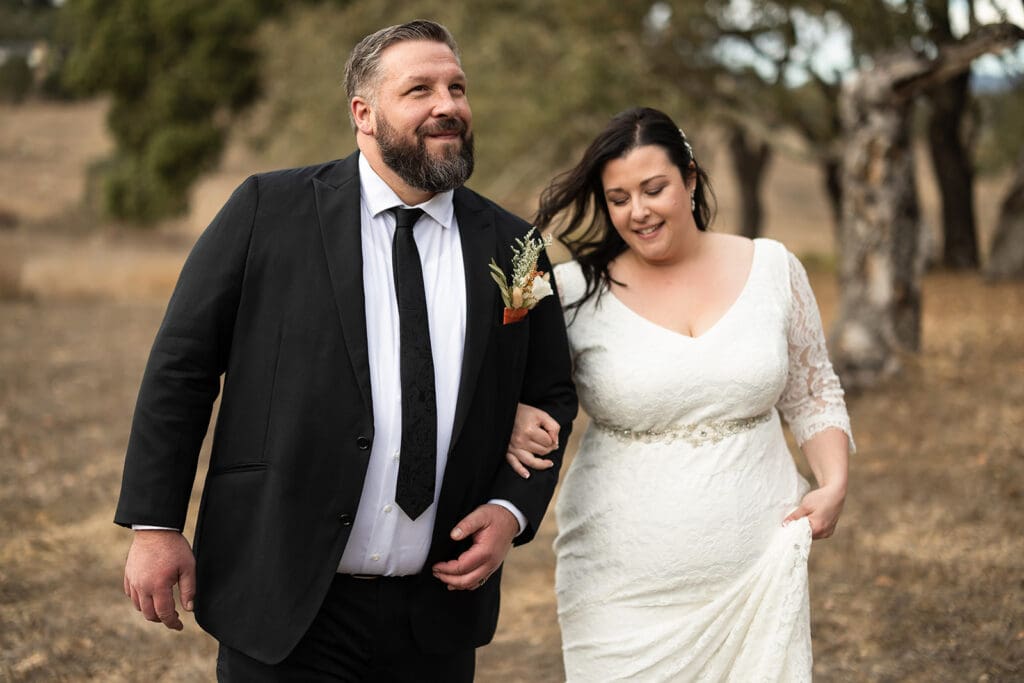 couple portraits during Sonoma County backyard wedding golden hour