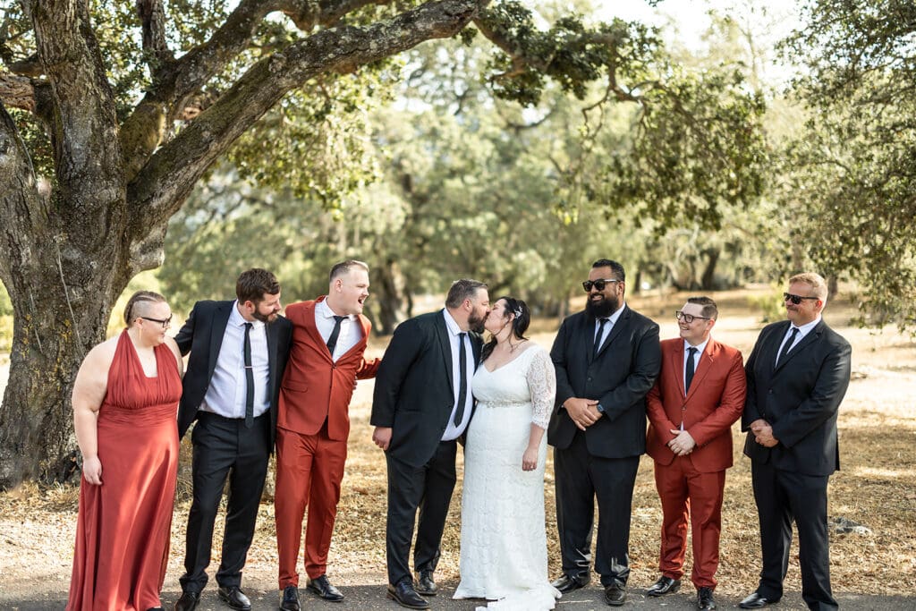 Wedding party at Sonoma County wedding.