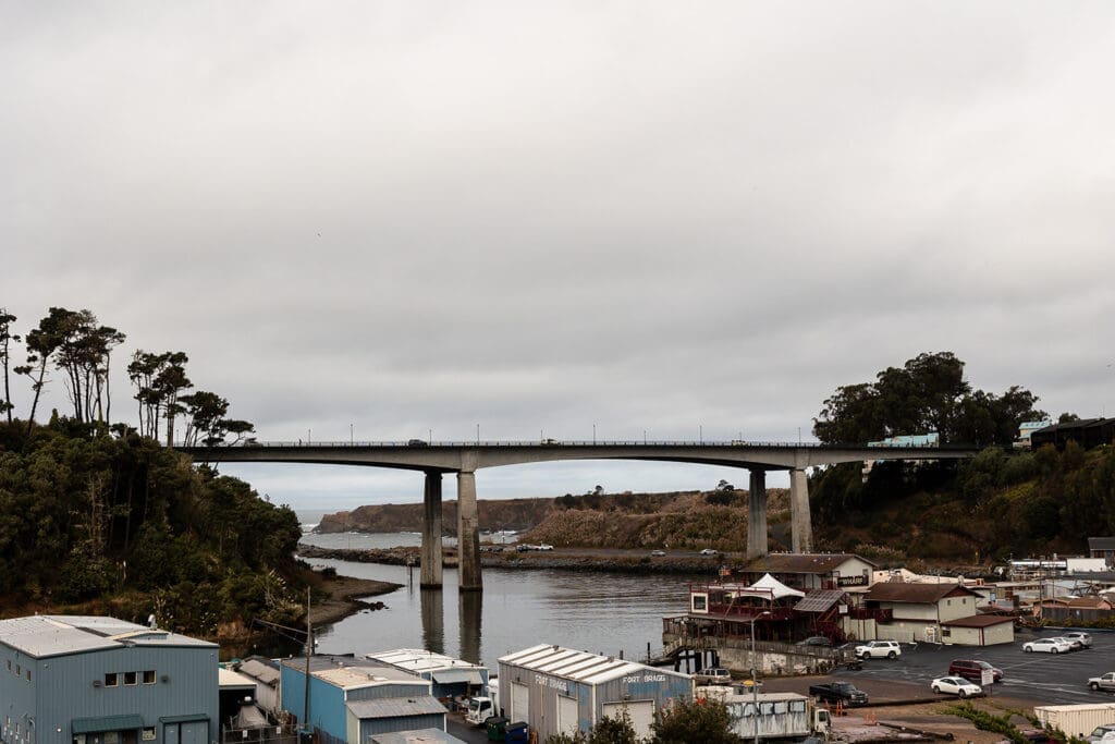 View from room at Noyo Harbor Inn