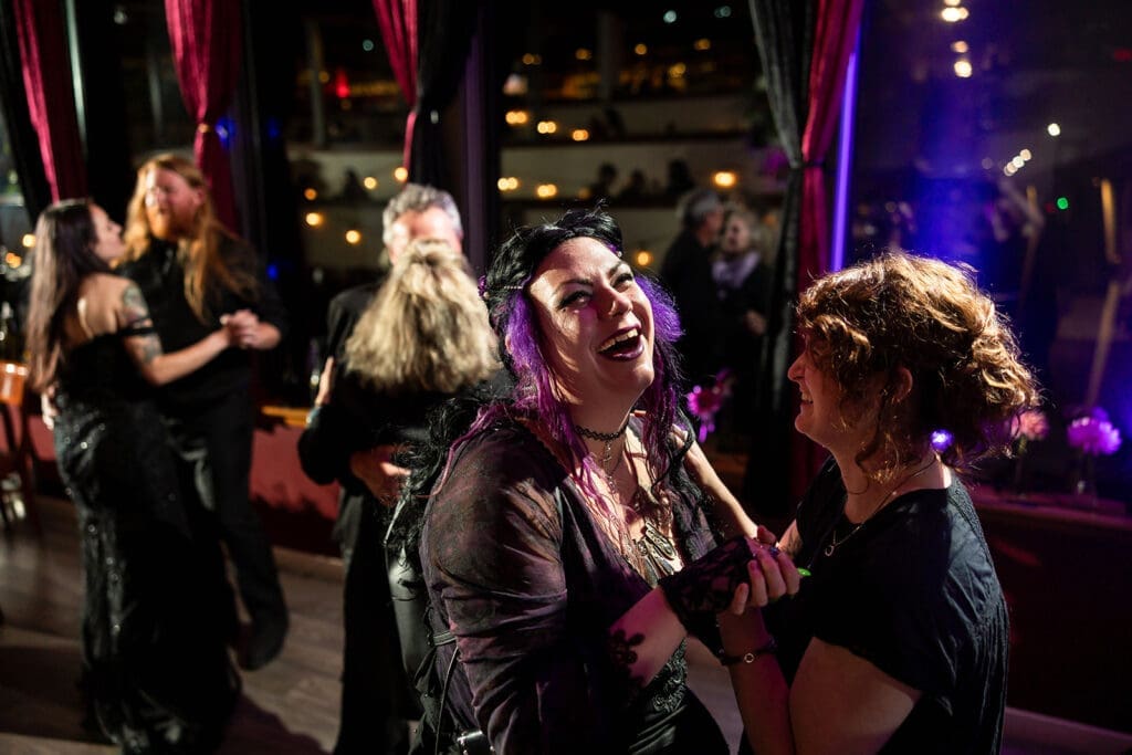 Guests dancing late into the night at Fort Bragg wedding reception