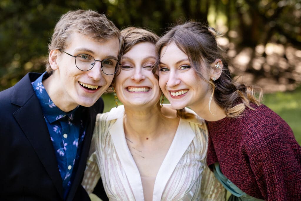 Family formal photos before the ceremony at a Leonard Lake Reserve wedding in Mendocino