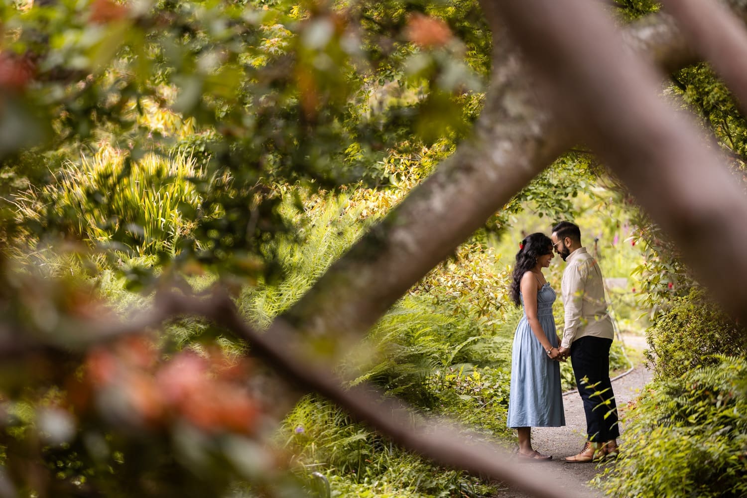 Surprise proposal on the ocean bluffs at Mendocino Coast Botanical Gardens